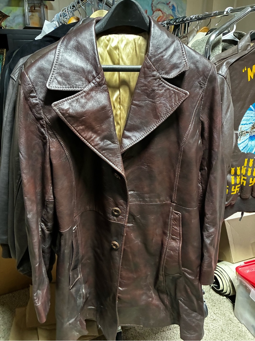 Vintage 1960-70 Robert Lewis leather jacket